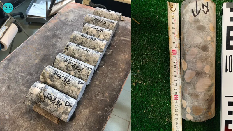 SID Expertise carottage carbonatation essai béton compression