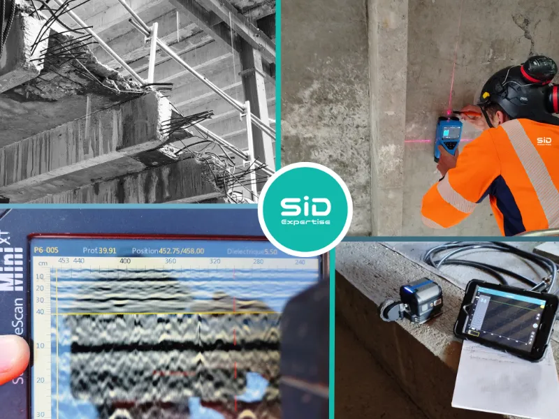 Méthode non destructive END-CND-radar-gssi-hilti-ferroscan