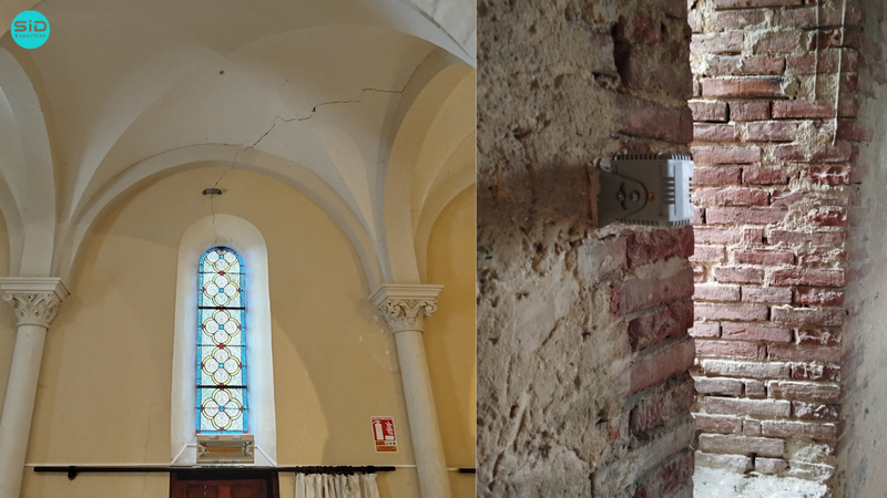 SID Expertise - Suivi pathologies bâtiment fissure inclinaison eglise