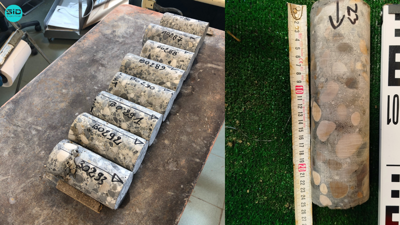 SID Expertise carottage carbonatation essai béton compression